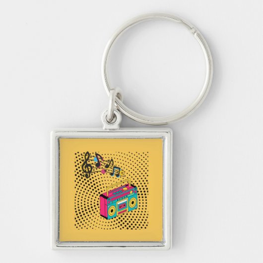 レトロオーディオボックス。 キーホルダー (正面)
