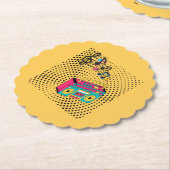 レトロオーディオボックス。 ペーパーコースター (アングル)