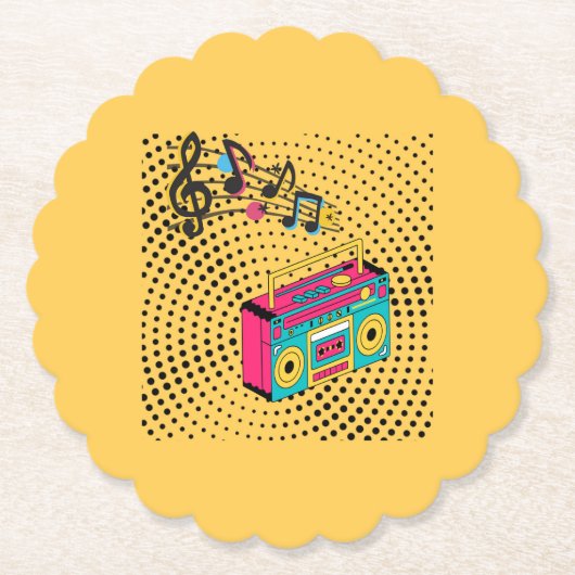 レトロオーディオボックス。 ペーパーコースター (正面)
