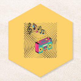 レトロオーディオボックス。 ペーパーコースター