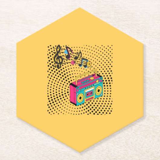 レトロオーディオボックス。 ペーパーコースター (正面)