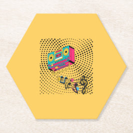 レトロオーディオボックス。 ペーパーコースター