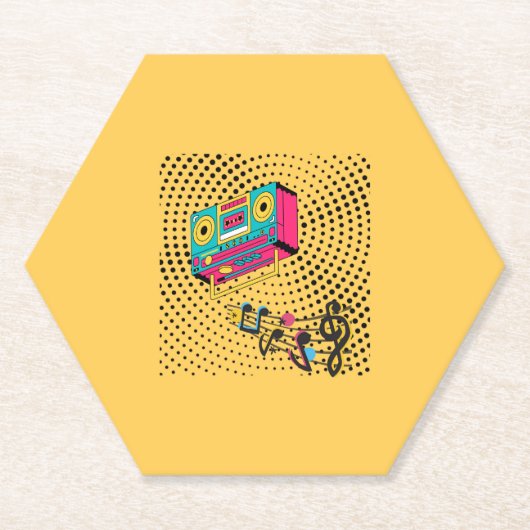 レトロオーディオボックス。 ペーパーコースター (正面)