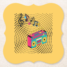 レトロオーディオボックス。 ペーパーコースター