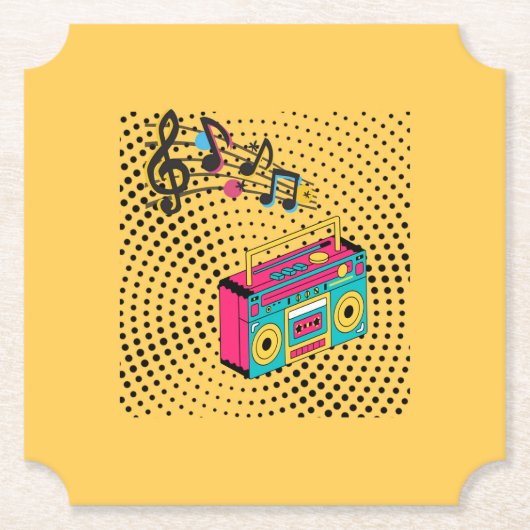 レトロオーディオボックス。 ペーパーコースター (正面)