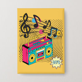 レトロオーディオボックス。 缶バッジ