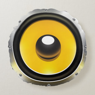 レトロオーディオ80sノスタルジックヴィンテージステレオスピーカ ラウンドクッション