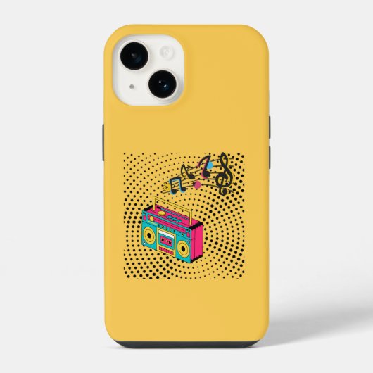 レトロオーディオ・ラジカセ iPhoneケース (裏面)
