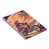 レトロオートバイアドベンチャー – トロピカルビーチ ノートブック (右側)