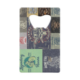 レトロオートバイステンレス鋼ボトルオープナー クレジットカード栓抜き