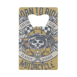 レトロオートバイステンレス鋼ボトルオープナー クレジットカード栓抜き