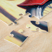 レトロオートバイピンアップ ジグソーパズル (側面)