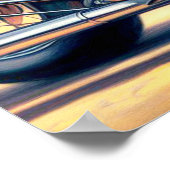 レトロオートバイピンアップ ポスター (角)