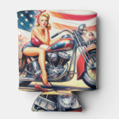 レトロオートバイピンアップ 缶クーラー (裏面)