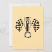 レトロオートバイレース整備士機の誕生日 招待状 (裏面)