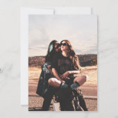 レトロオートバイレース整備士結婚機 招待状 (裏面)