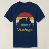 レトロオートバイヴィンテージサイドカーバイク Tシャツ (デザイン正面)