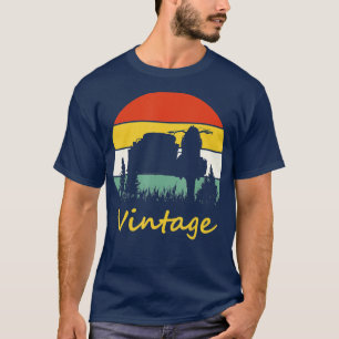 レトロオートバイヴィンテージサイドカーバイク Tシャツ