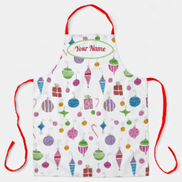 レトロオーナメントかわいい手図解入りの、写真付きの-パーソナライズされた エプロン