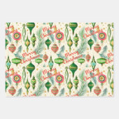 レトロオーナメントの喜び ラッピングペーパーシート (正面3)