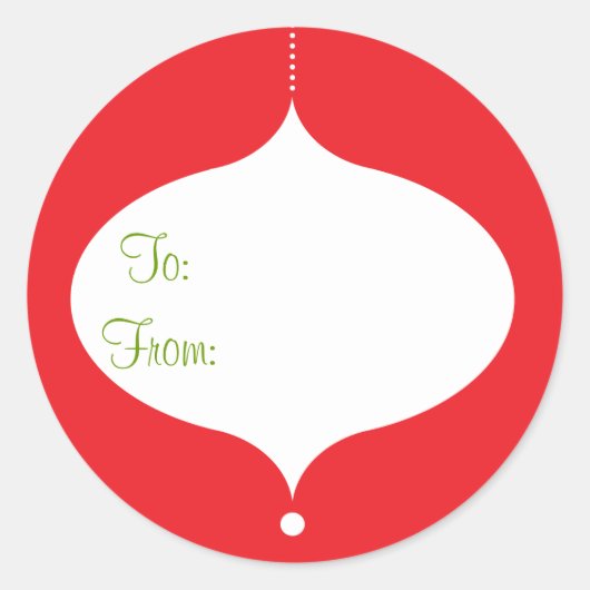 レトロオーナメントギフトシール ラウンドシール (正面)