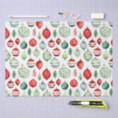 レトロオーナメントクリスマスティッシュペーパー 薄葉紙 (クラフト)