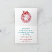 レトロオーナメントピンククリスマス シーズンカード (内部)