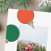 レトロオーナメントホリデーフォトカード シーズンカード