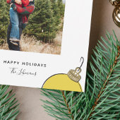 レトロオーナメントホリデーフォトカード シーズンカード