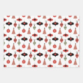 レトロオーナメントホリデーラッピング紙 ラッピングペーパーシート (正面2)