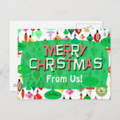 レトロオーナメントヴィンテージホリデイおもしろい ポストカード (正面/裏面)