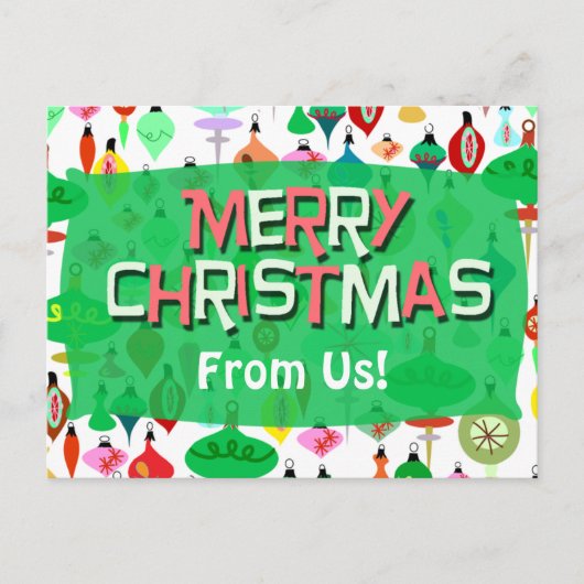 レトロオーナメントヴィンテージホリデイおもしろい ポストカード (正面)