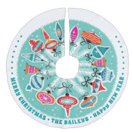 レトロオーナメント名前をカスタムするインアクア フェイクリネンツリースカート