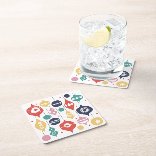 レトロオーナメント スクエアペーパーコースター (インサイチュ)