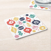 レトロオーナメント スクエアペーパーコースター (アングル)