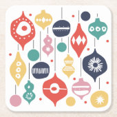 レトロオーナメント スクエアペーパーコースター (正面)