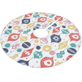 レトロオーナメント ブラッシュドポリエステルツリースカート (アングル)