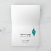 レトロオーナメント&メリークリスマスバウブル – 写真 シーズンカード (内部)