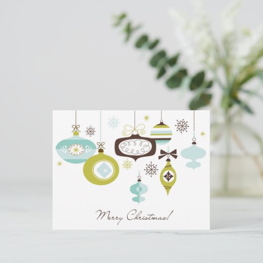レトロオーナメント、メリークリスマス シーズンポストカード (スタンド正面)