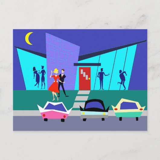 レトロオープンハウスパーティーはがき ポストカード (正面)