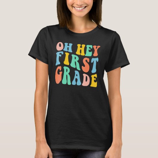 レトロオーヘイ1年生新学期1年生 Tシャツ (正面)
