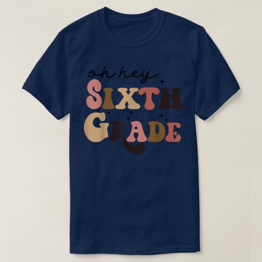 レトロオーヘイ6年生新学期先生St Tシャツ (デザイン正面)
