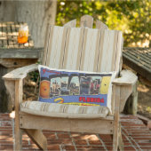 レトロオーランドポストカードグリーティング装飾用クッション アウトドアクッション (椅子)