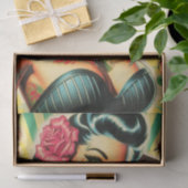 レトロオールドスクールタトゥーピンナップ 薄葉紙 (ギフト)