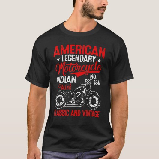 レトロオールドバイクもしくは自転車に乗る人アメリカンオートバイヴィンテージモトcr tシャツ (正面)