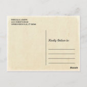 レトロオールドルックハワイオアフアイランドワイキキビーチ ポストカード (裏面)