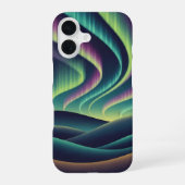 レトロオーロラの丘 iPhone 16ケース (裏面)