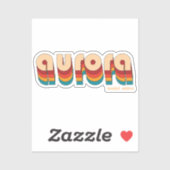 レトロオーロラ名 シール (シート)