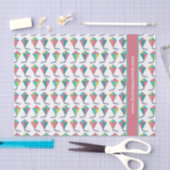 レトロカイトパターンカスタム文字 薄葉紙 (クラフト)