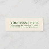 レトロカイロプラクター スキニー名刺 (裏面)